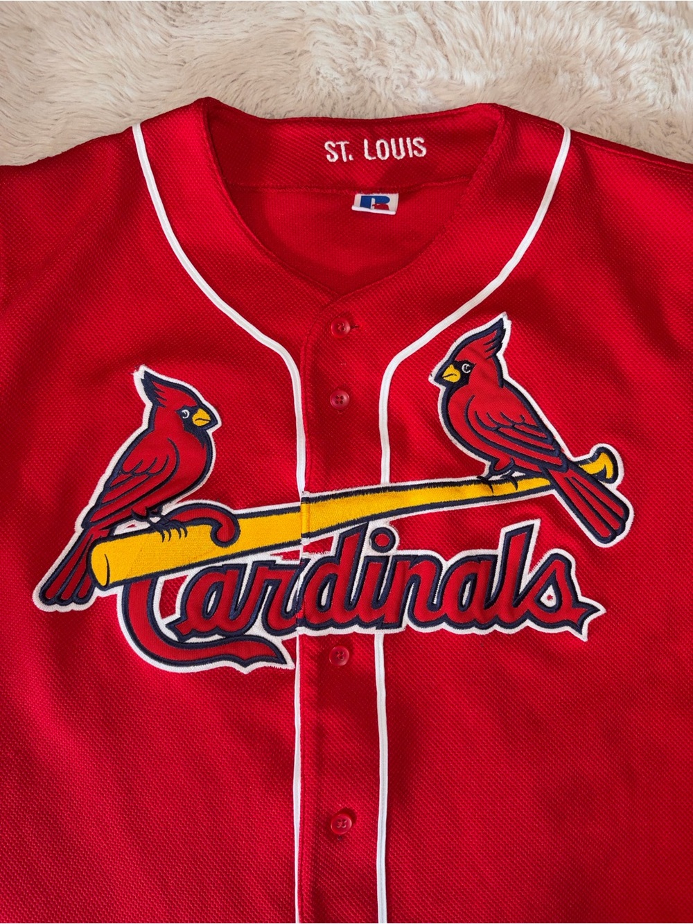 Vintage 90s St Louis Cardinals Russell Athletic Mesh BP Baseball Jersey